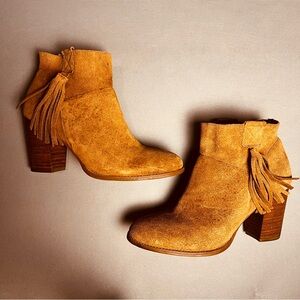 Fringe ankle booties